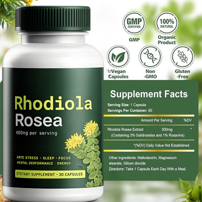 Rhodiola Rosea - Natural Adaptogen Made in USA [400mg]